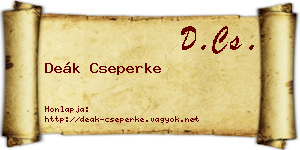 Deák Cseperke névjegykártya